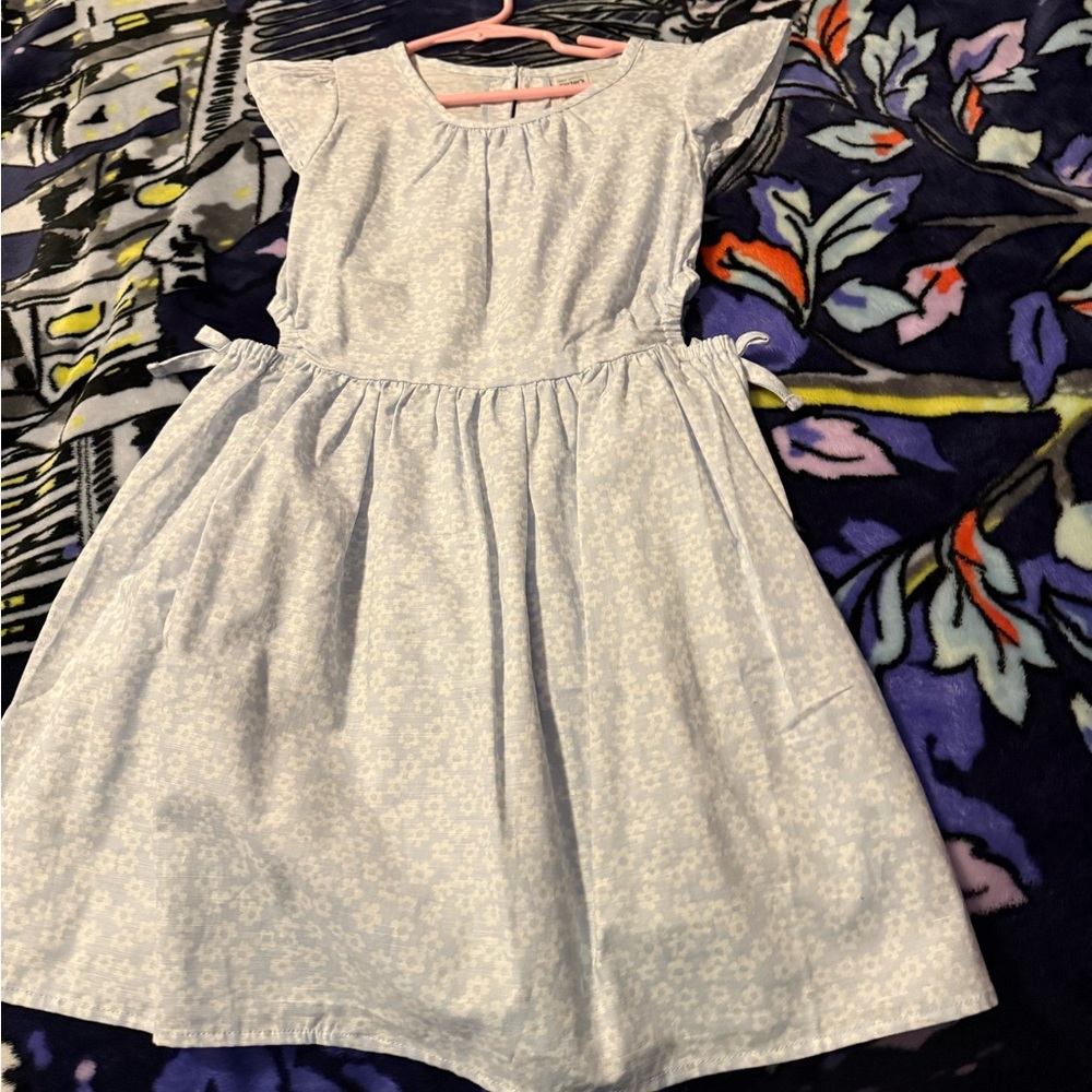 Charming Blue Floral Kids Dress